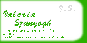 valeria szunyogh business card